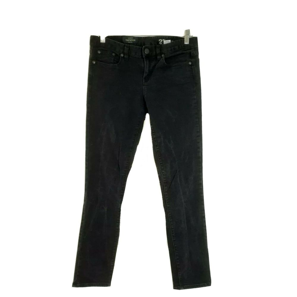 J. Crew Toothpick Black Ankle Skinny Jeans